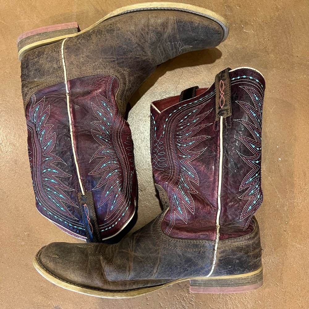 Ariat Kids Brown and Burgundy Boots
